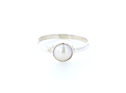 Bague nacre naturelle｜Argent 925
