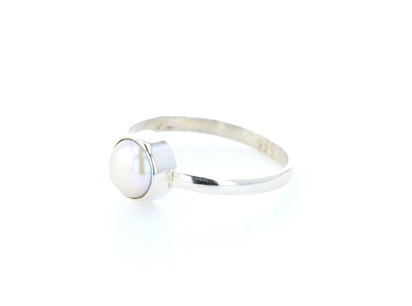 Bague nacre naturelle｜Argent 925