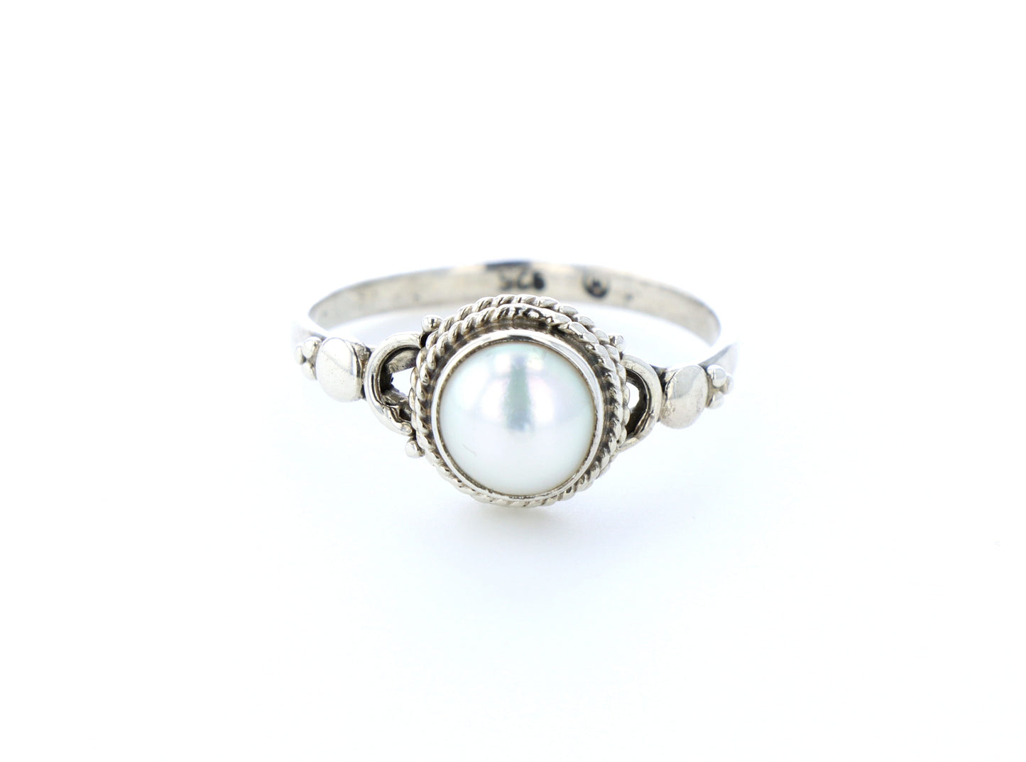 Bague nacre naturelle｜Argent 925