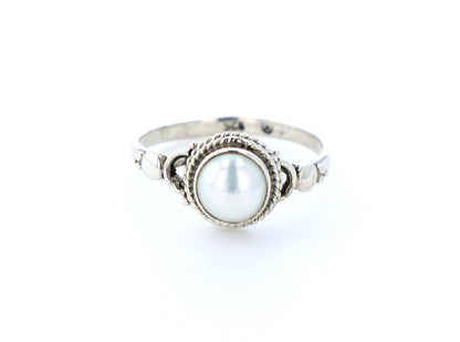 Bague nacre naturelle｜Argent 925