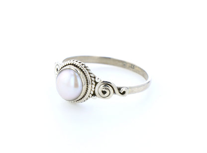 Bague nacre naturelle｜Argent 925