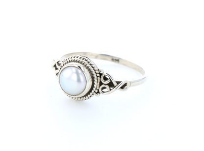 Bague nacre naturelle｜Argent 925
