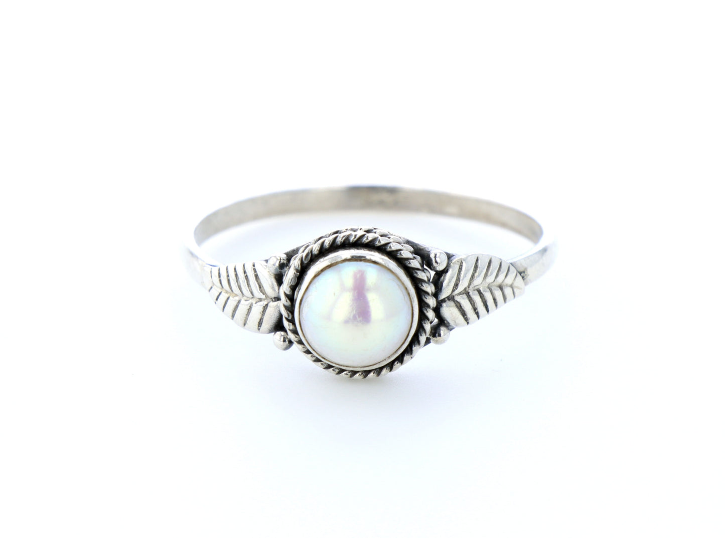 Bague nacre naturelle｜Argent 925