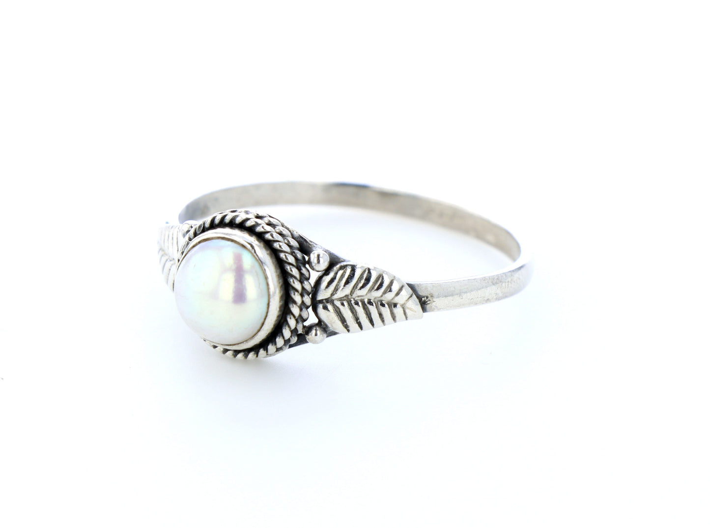 Bague nacre naturelle｜Argent 925