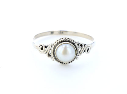 Bague nacre naturelle｜Argent 925
