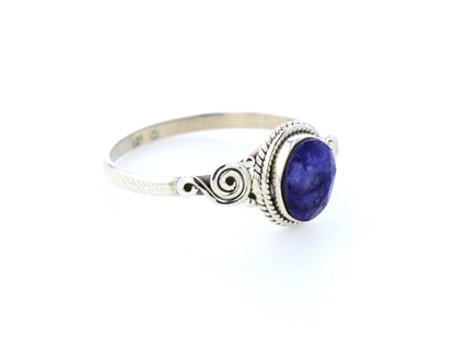Bague Saphir indien naturelle｜Argent 925