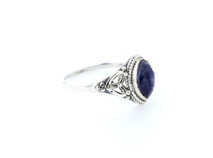 Bague Saphir indien naturelle｜Argent 925