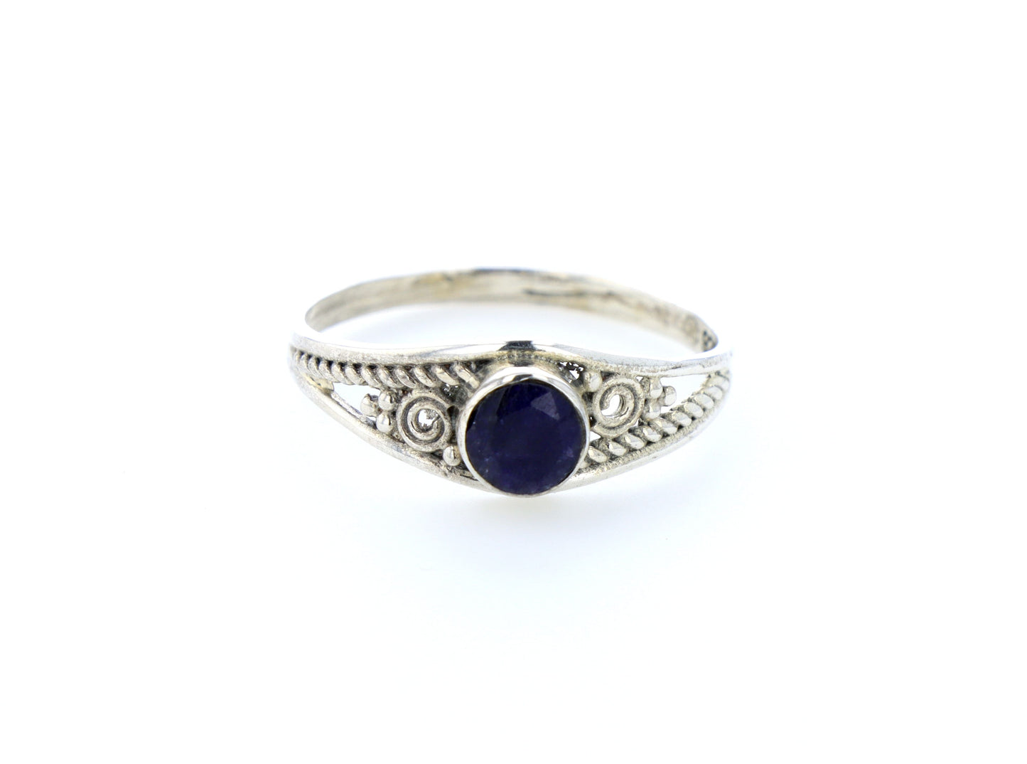 Bague Saphir indien naturelle｜Argent 925