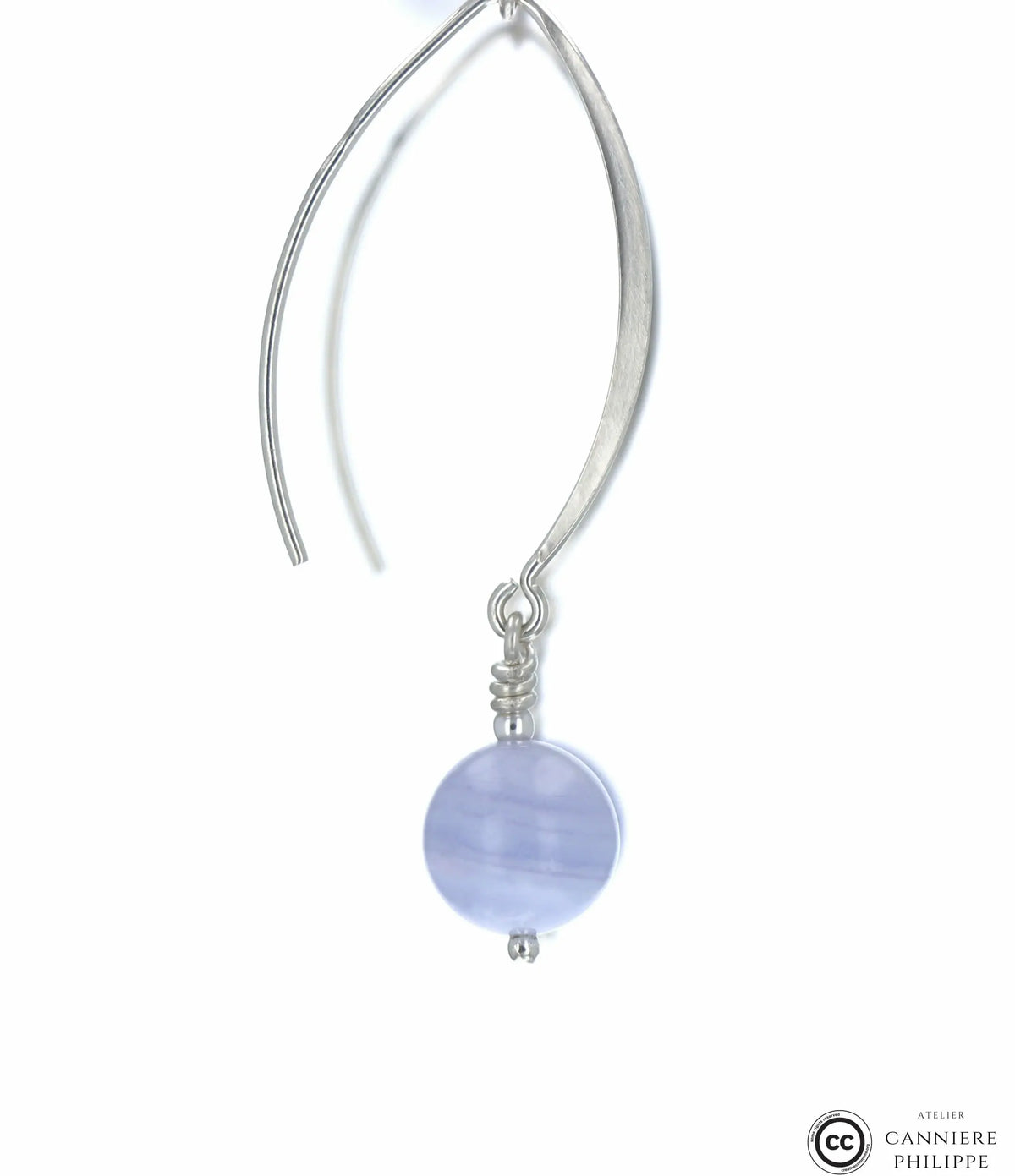 Boucles d'oreilles Agate Blue Lace 1 La Taillerie