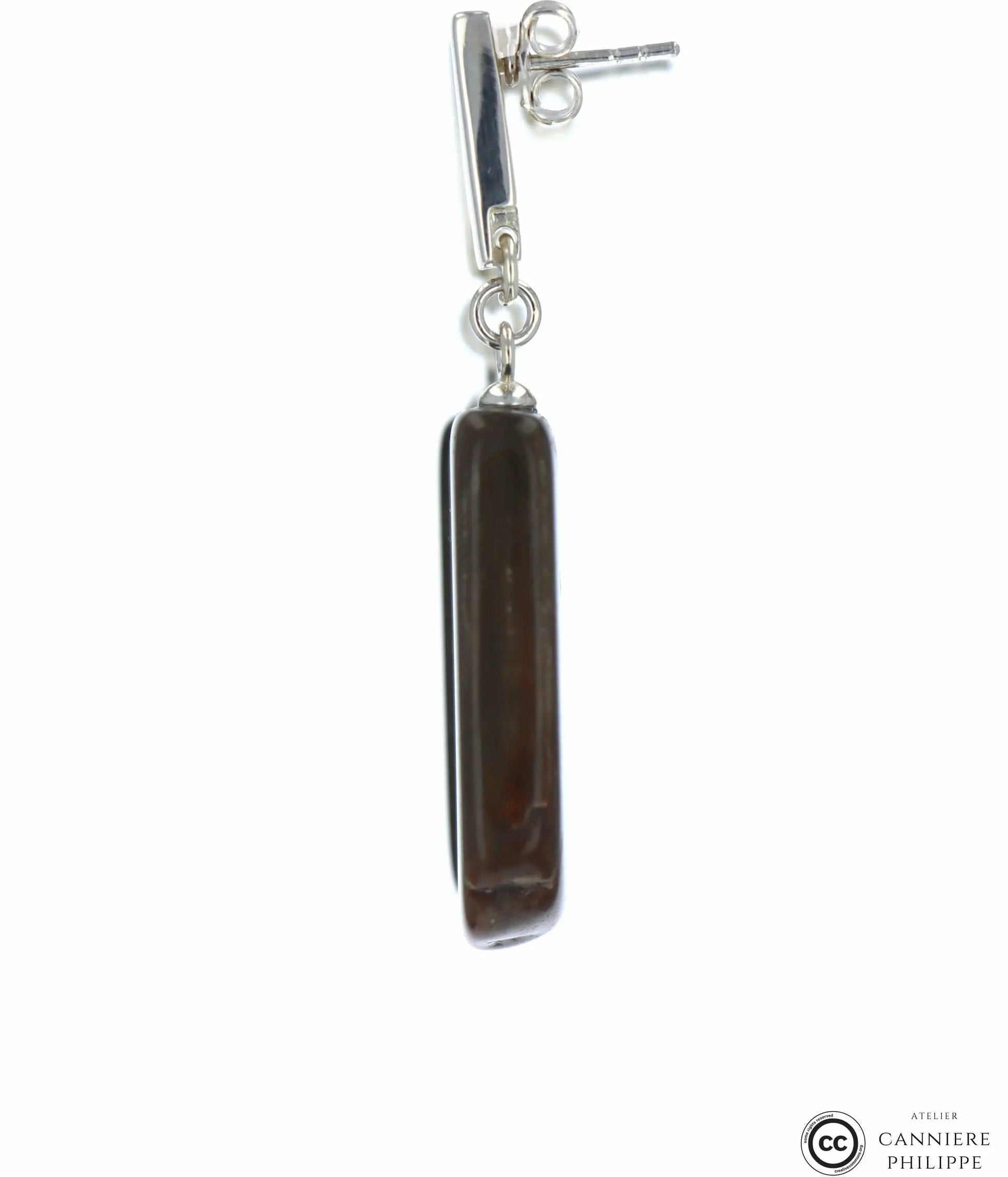 Boucles d'oreilles Bois Fossilisé 2 La Taillerie