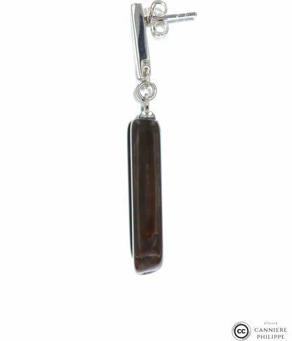 Boucles d'oreilles Bois Fossilisé 2 La Taillerie