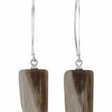 Boucles d'oreilles Bois Fossilisé 1 La Taillerie