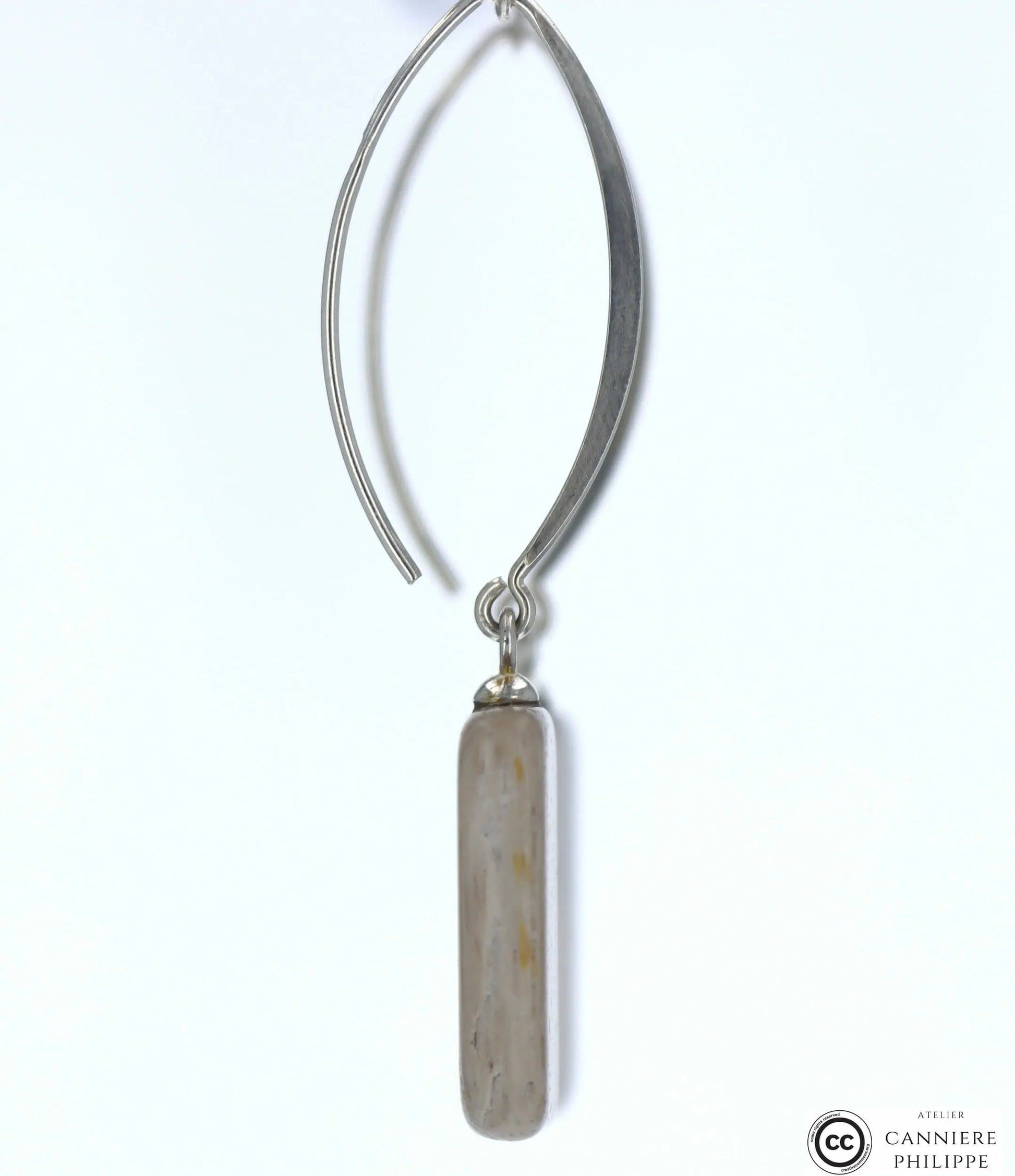 Boucles d'oreilles Bois Fossilisé 1 La Taillerie