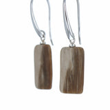 Boucles d'oreilles Bois Fossilisé 3 La Taillerie