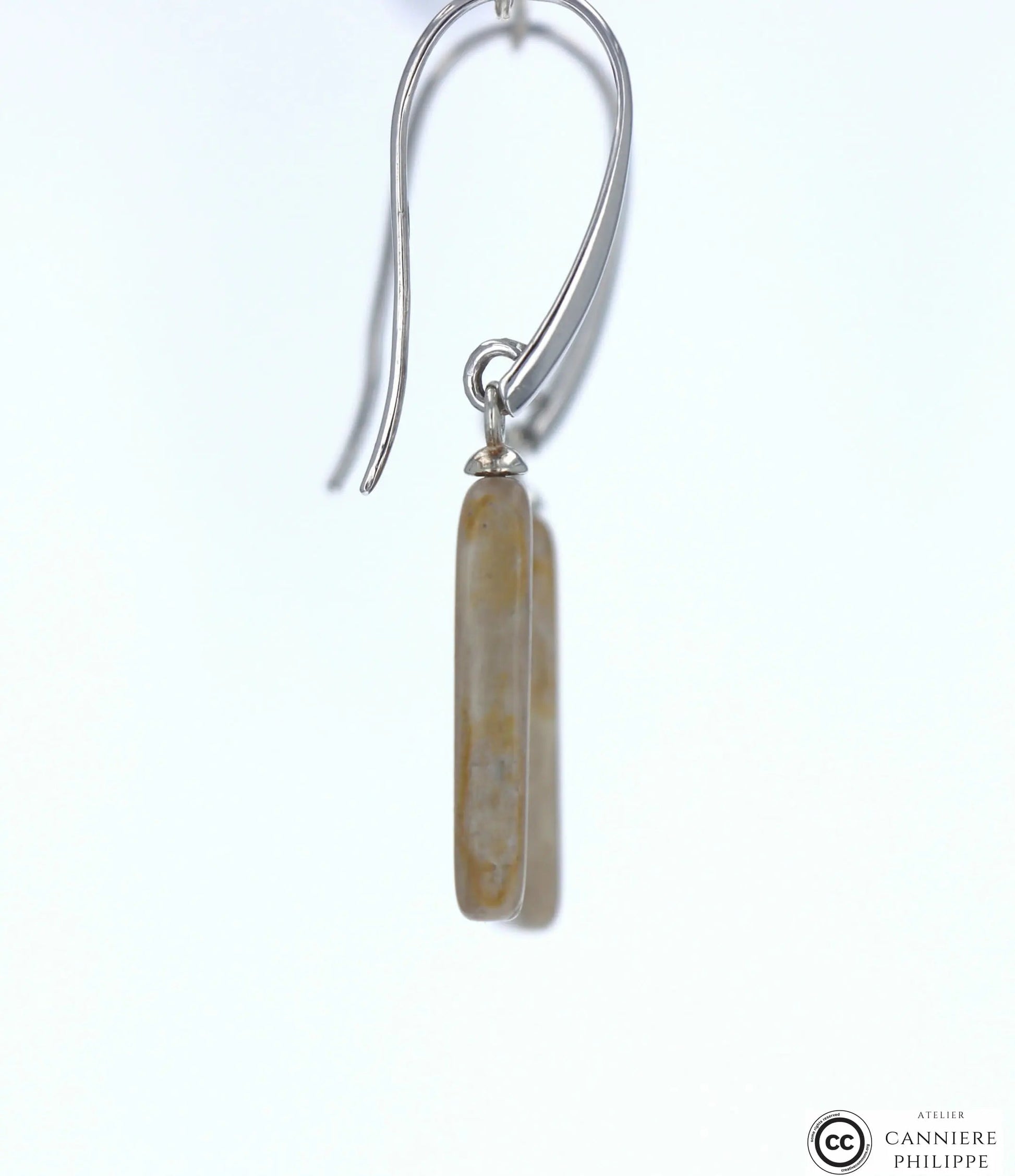 Boucles d'oreilles Bois Fossilisé 3 La Taillerie