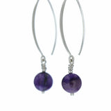 Boucles d'oreilles Charoite 2 La Taillerie