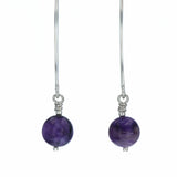 Boucles d'oreilles Charoite 2 La Taillerie