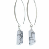 Boucles d'oreilles Howlite 1 La Taillerie