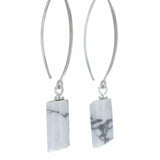 Boucles d'oreilles Howlite 1 La Taillerie