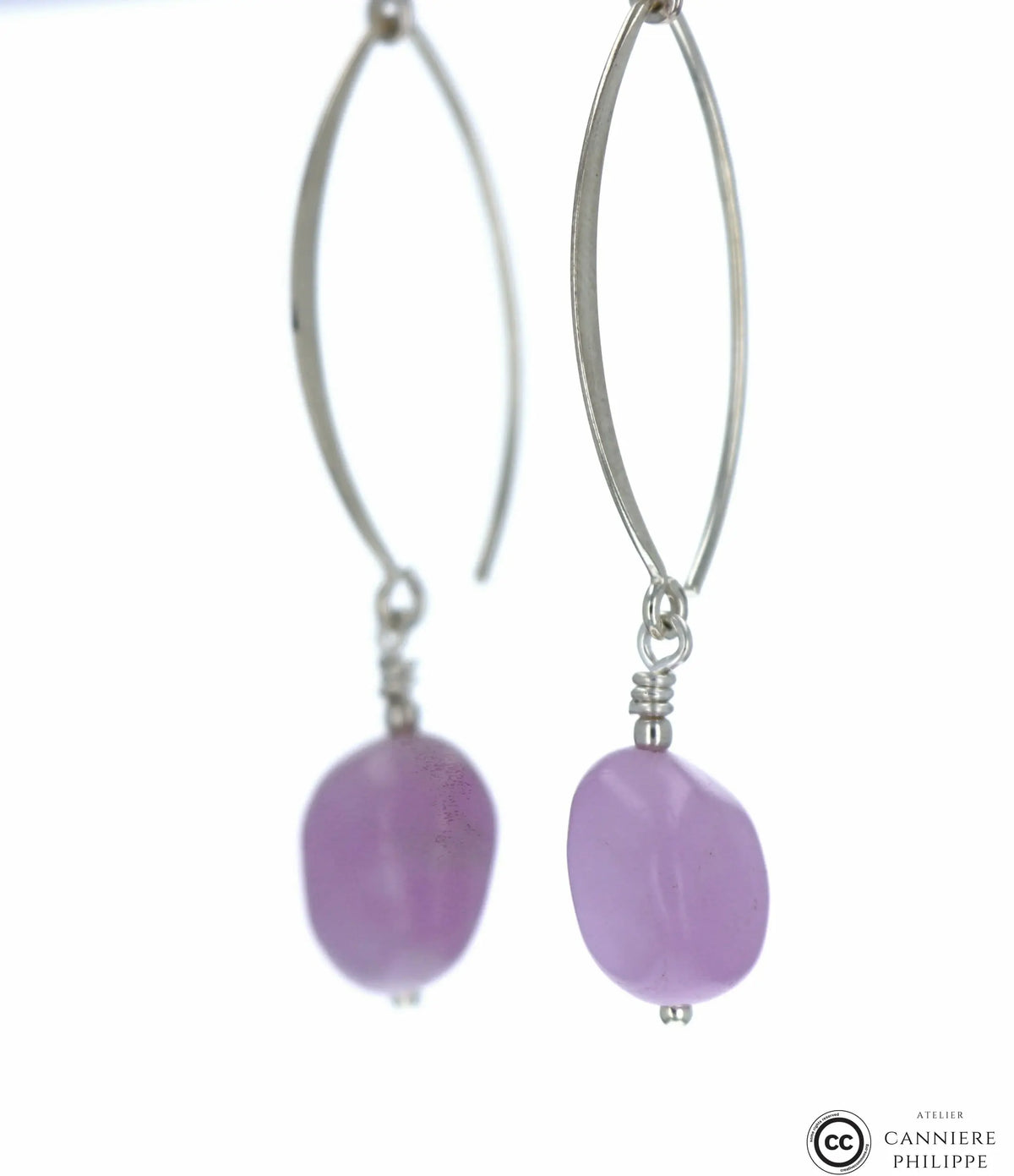 Boucles d'oreilles Kunzite 1 La Taillerie