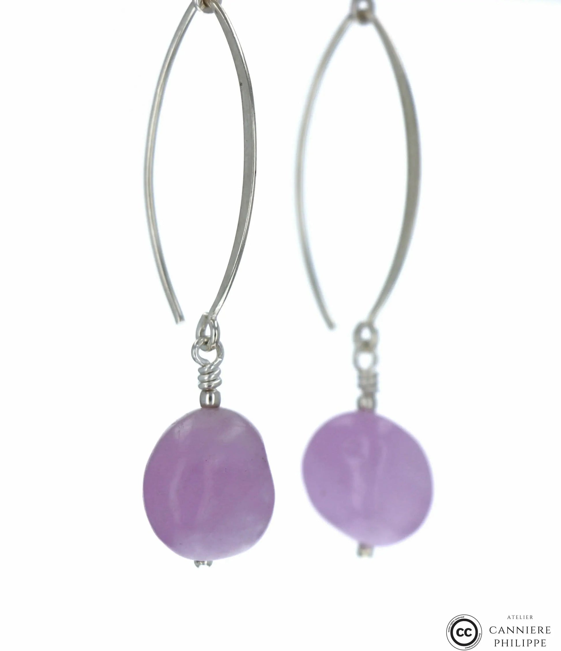 Boucles d'oreilles Kunzite 1 La Taillerie