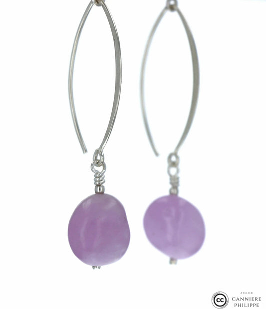 Boucles d'oreilles Kunzite 1 La Taillerie