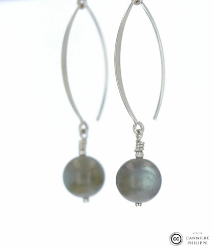 Boucles d'oreilles Labradorite 1 La Taillerie