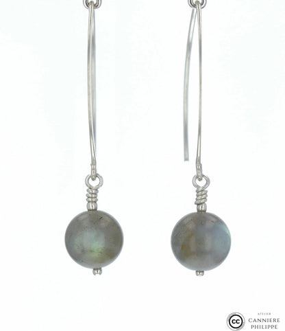Boucles d'oreilles Labradorite 1 La Taillerie