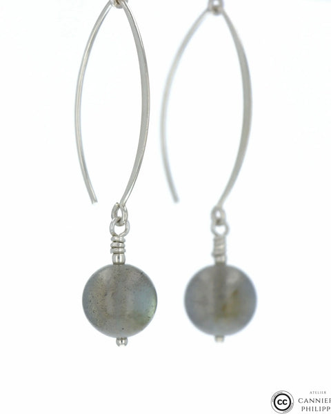 Boucles d'oreilles Labradorite 1 La Taillerie