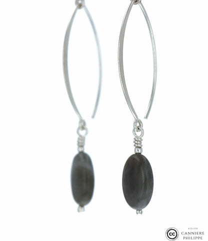 Boucles d'oreilles Labradorite 2 La Taillerie