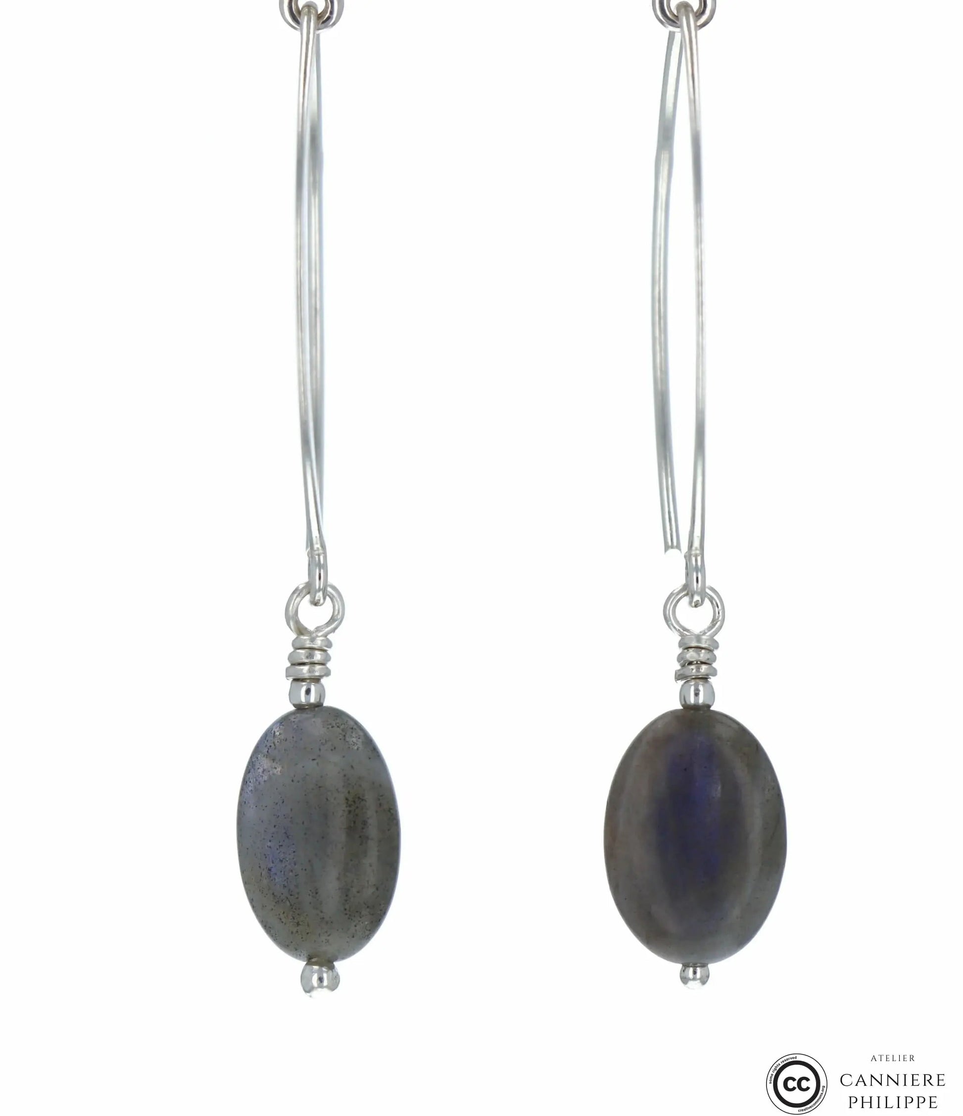 Boucles d'oreilles Labradorite 2 La Taillerie