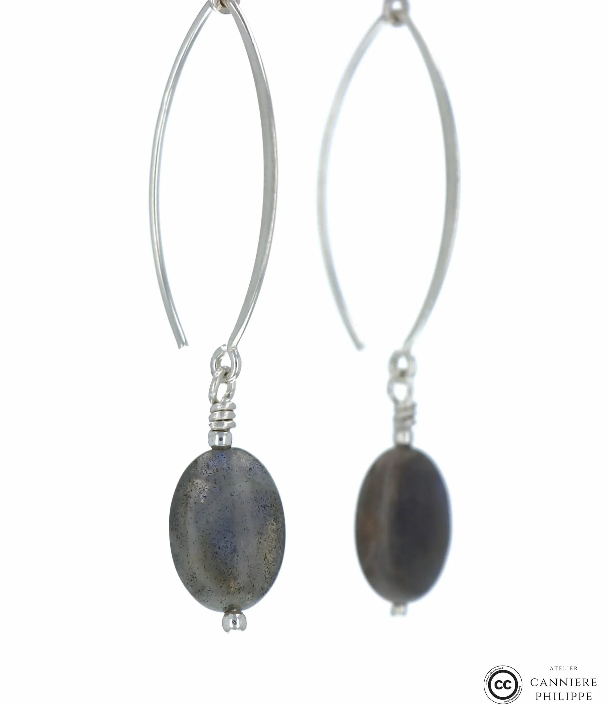 Boucles d'oreilles Labradorite 2 La Taillerie