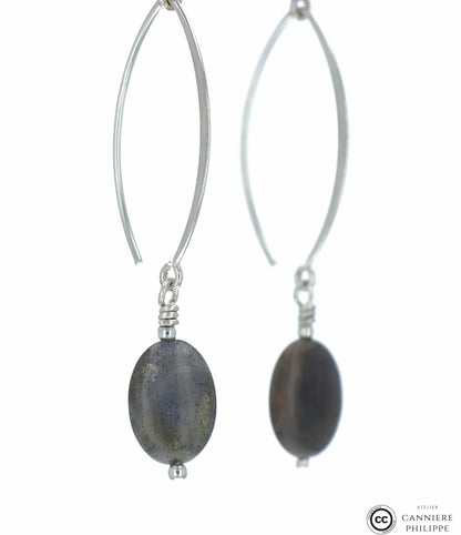 Boucles d'oreilles Labradorite 2 La Taillerie