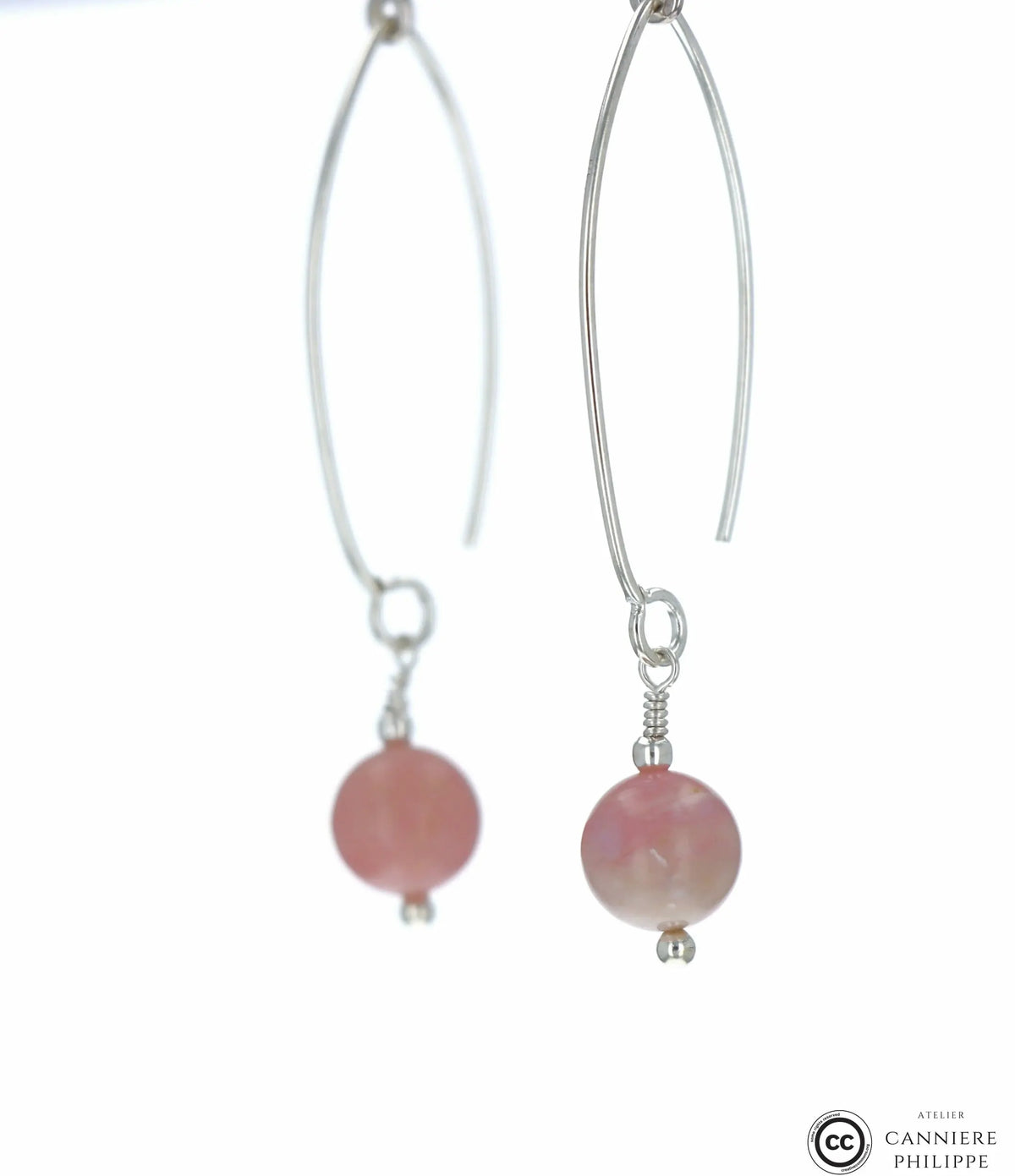 Boucles d'oreilles Opale Rose 1 La Taillerie