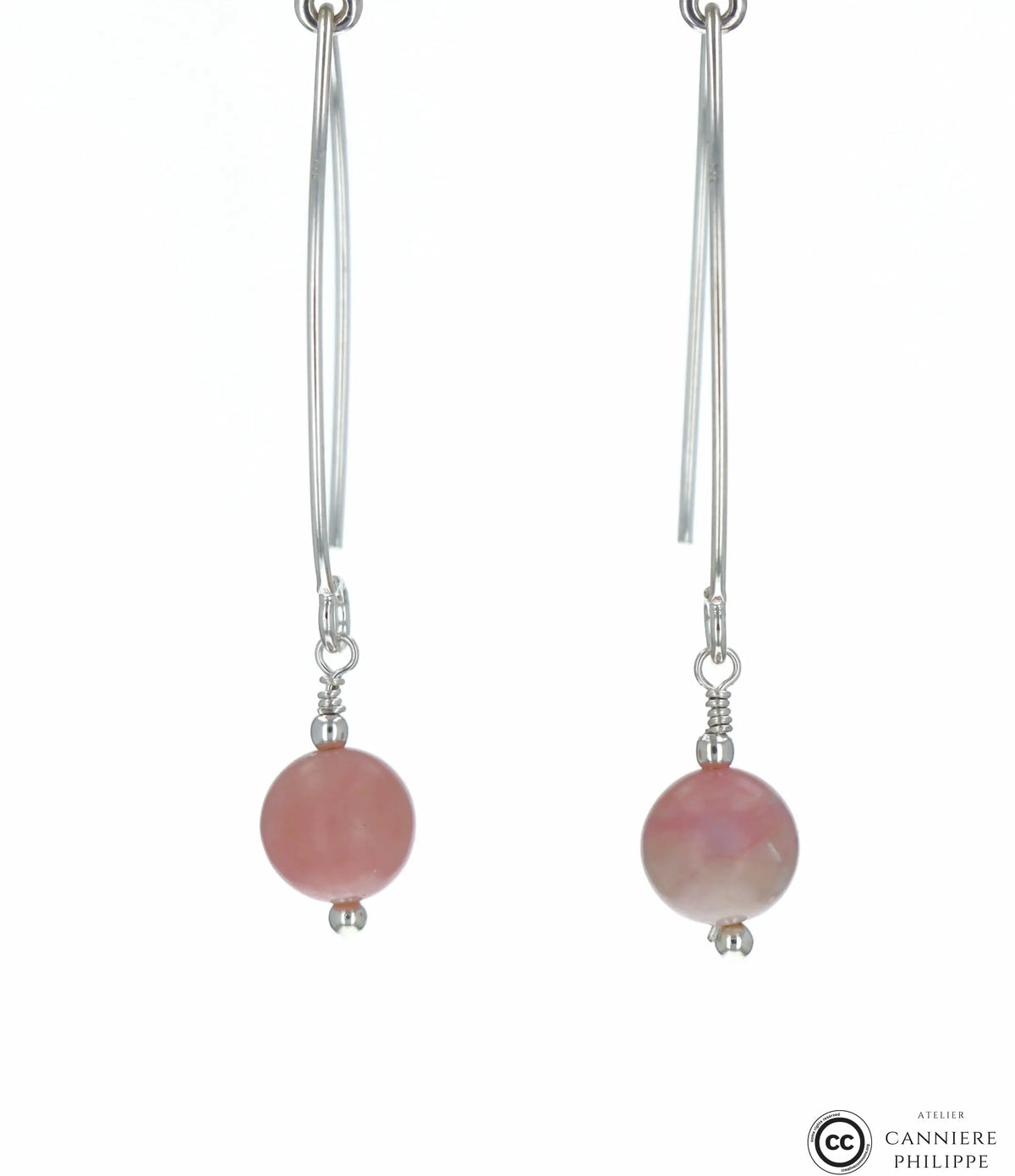 Boucles d'oreilles Opale Rose 1 La Taillerie