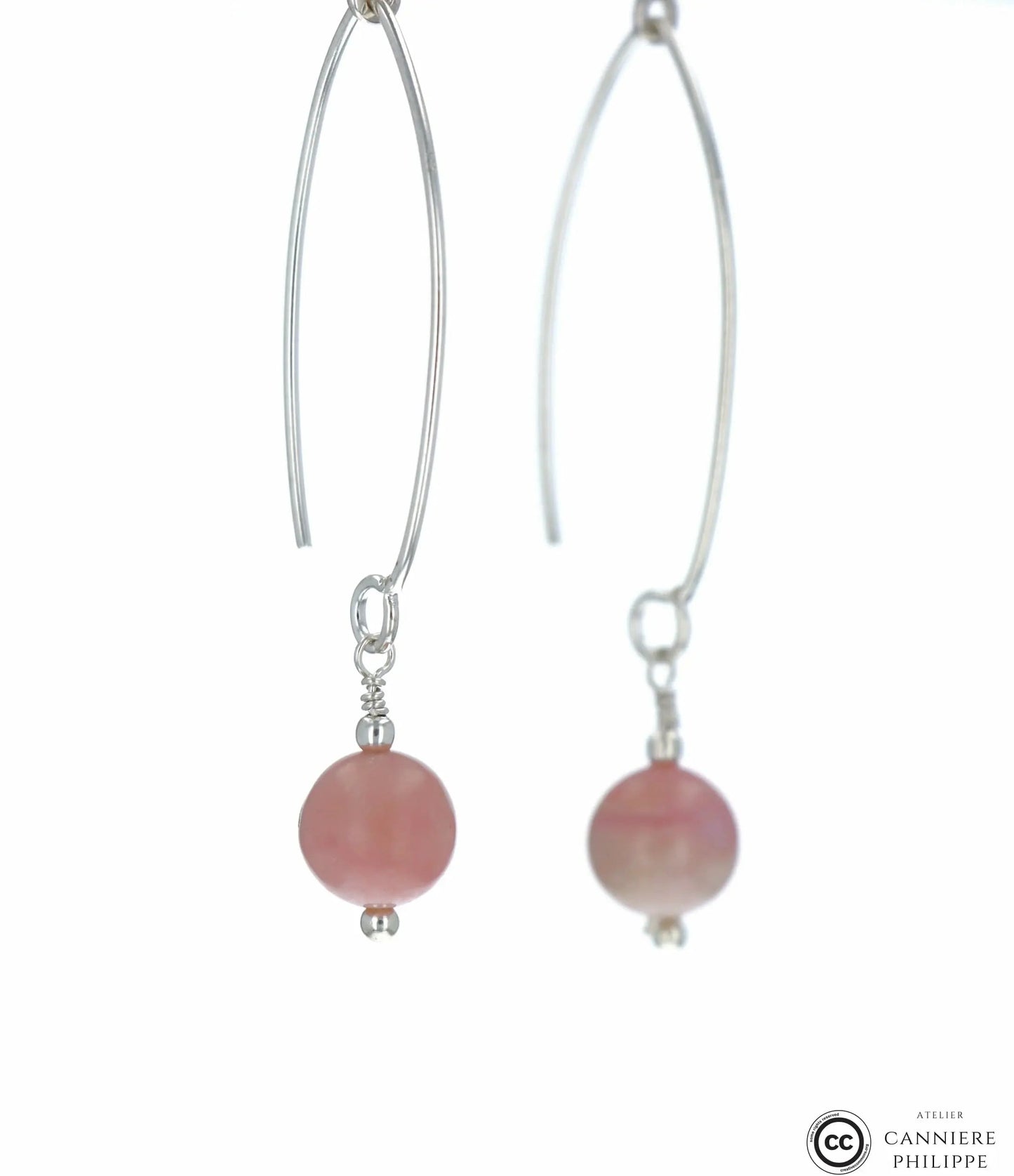 Boucles d'oreilles Opale Rose 1 La Taillerie