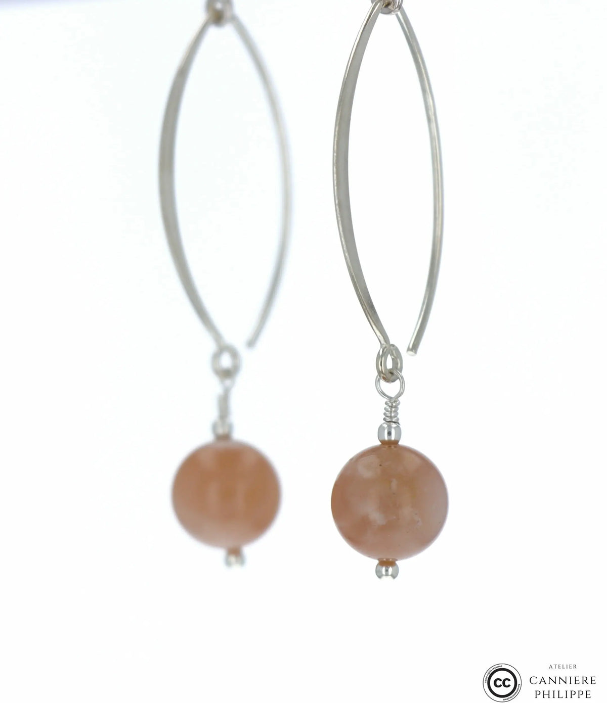 Boucles d'oreilles Pierre de lune 1 La Taillerie