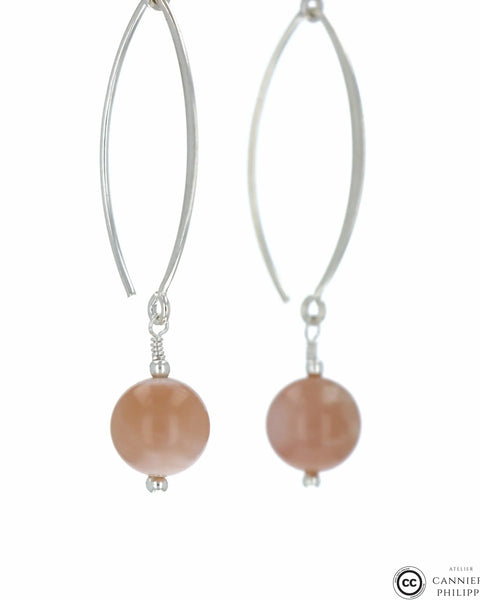 Boucles d'oreilles Pierre de lune 1 La Taillerie