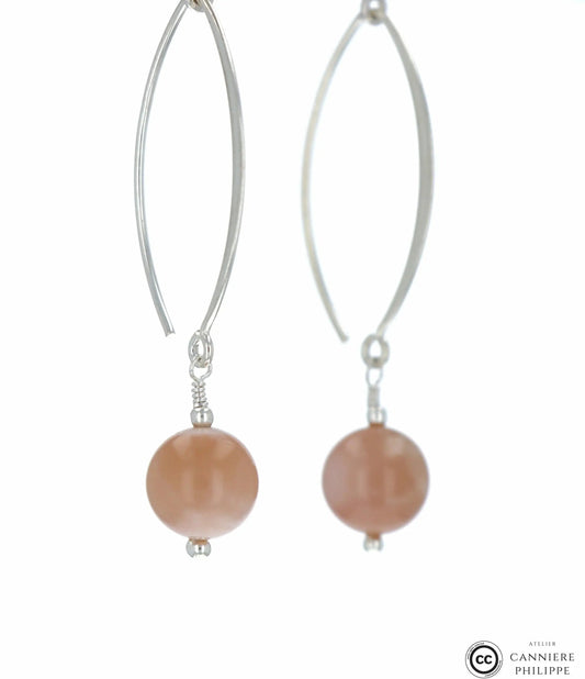 Boucles d'oreilles Pierre de lune 1 La Taillerie