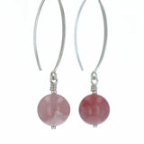 Boucles d'oreilles Quartz Rose 1 La Taillerie