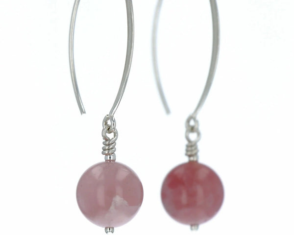 Boucles d'oreilles Quartz Rose 1 La Taillerie