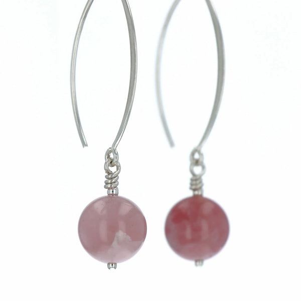 Boucles d'oreilles Quartz Rose 1 La Taillerie