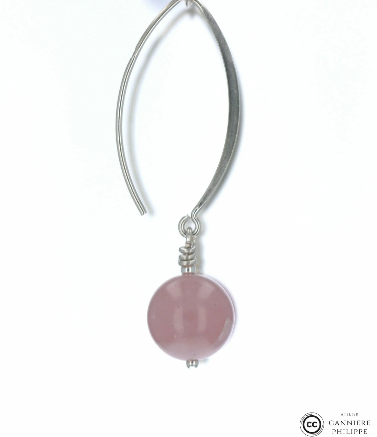 Boucles d'oreilles Quartz Rose 1 La Taillerie