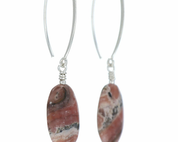 Boucles d'oreilles Rhodochrosite 1 La Taillerie