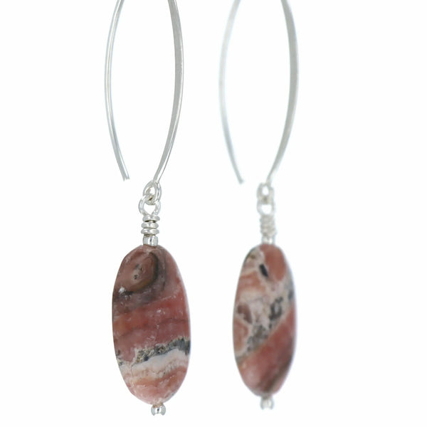 Boucles d'oreilles Rhodochrosite 1 La Taillerie
