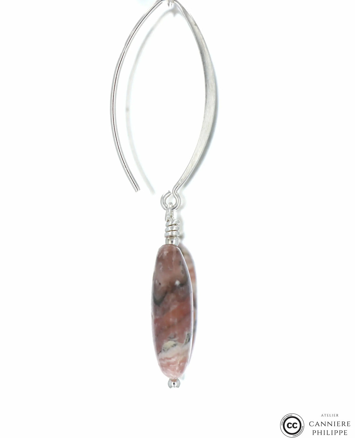 Boucles d'oreilles Rhodochrosite 1 La Taillerie