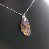 Pendentif Opale Bois Fossile 1 La Taillerie