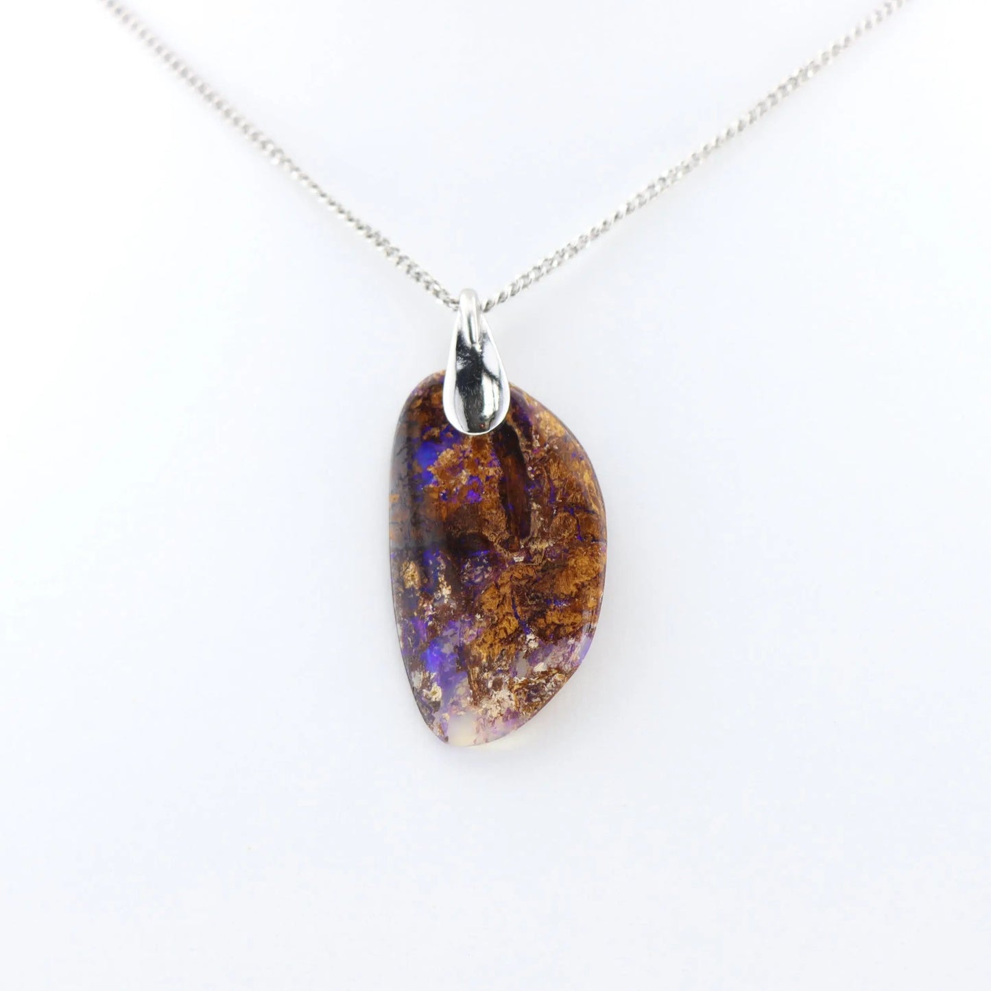 Pendentif Opale Bois Fossile 1 La Taillerie