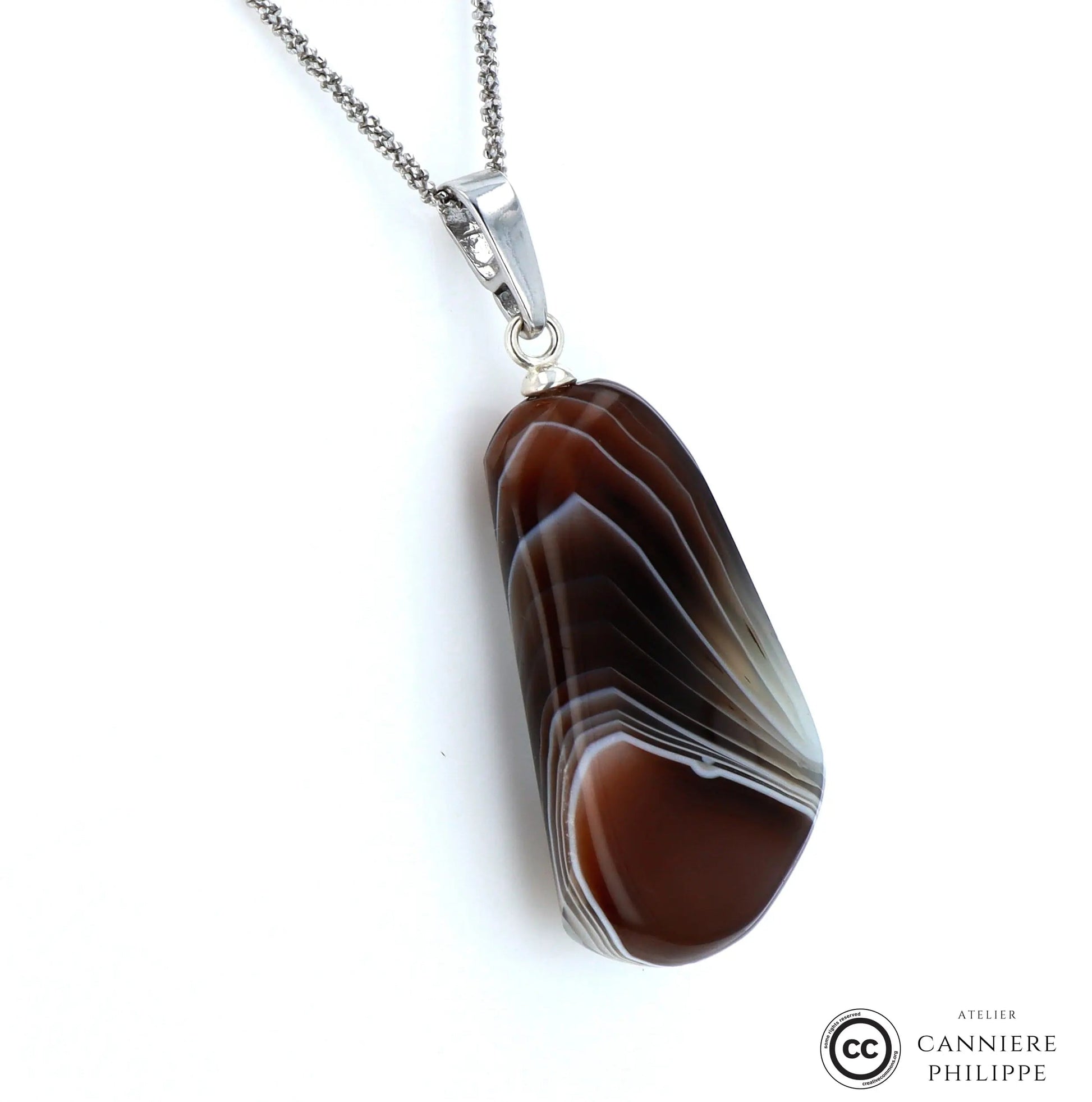 Pendentif Agate Zonée 1 La Taillerie
