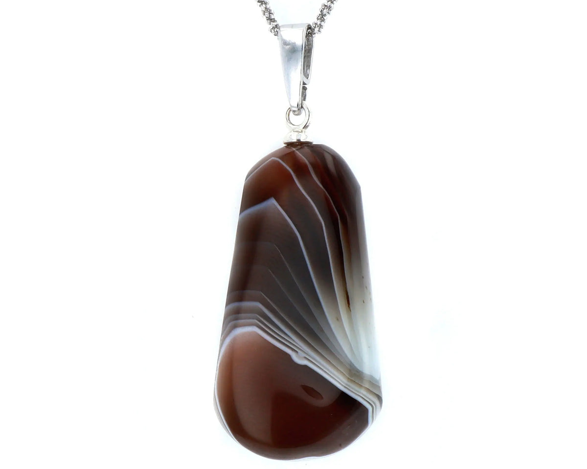 Pendentif Agate Zonée 1 La Taillerie